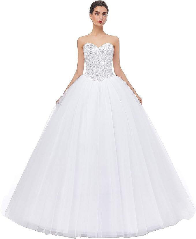 Classic Ball Gown with Lace Bodice