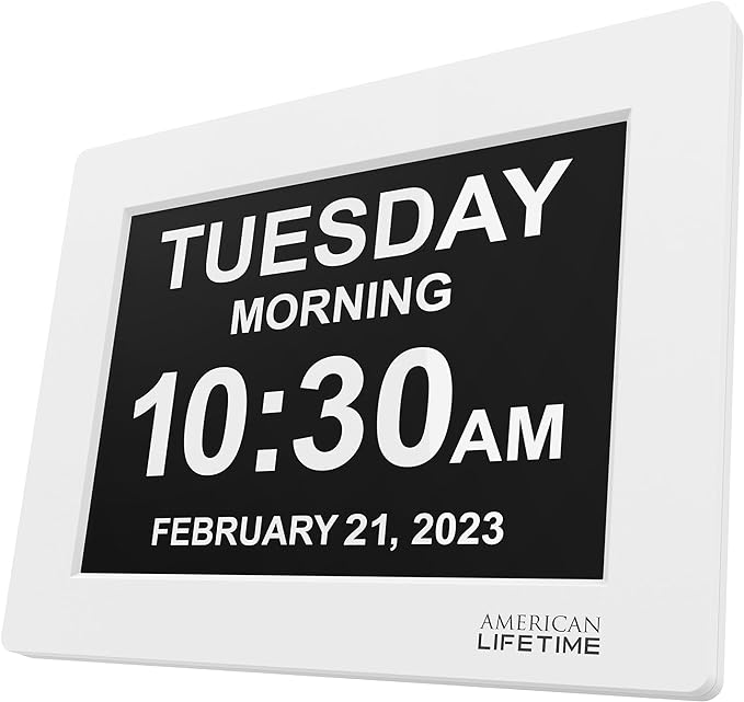 Digital Day Clock with Large Display