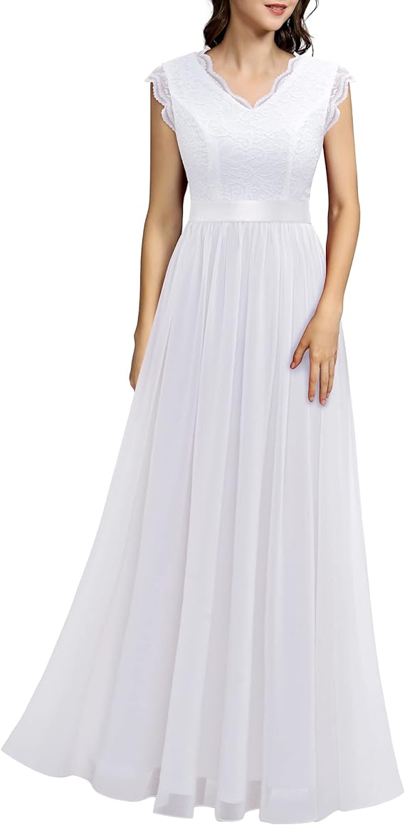 Romantic Chiffon Dress with Draped Bodice